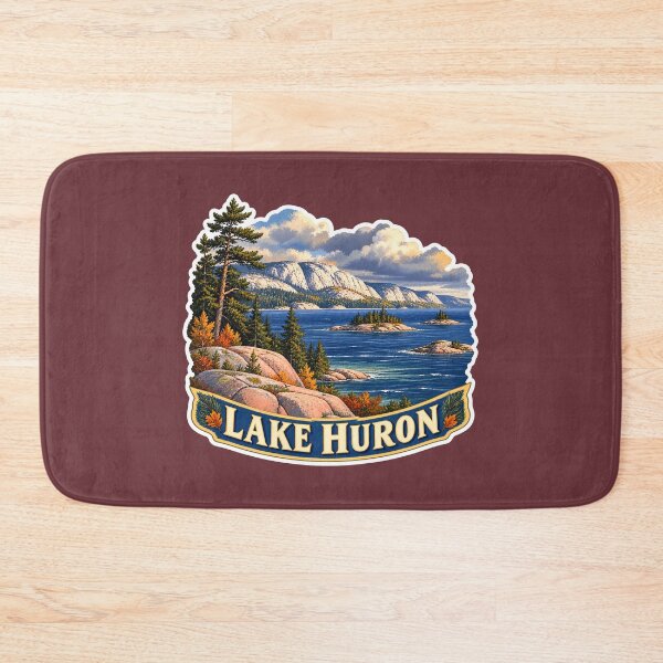 Item preview, Title: Lake Huron Vintage Canadian Great Lakes Scenic Prints designed and sold by PinUpPizzazz.
