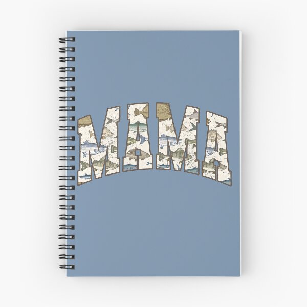 Item preview, MAMA Fishing Fish Pattern Varsity Letters Retro Fisher Mom Graphic designed and sold by Thedustyart.