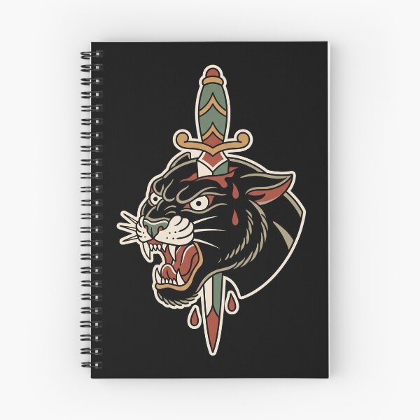 Item preview, Panther Head Dagger Traditional Tattoo designed and sold by The Mellonaire.