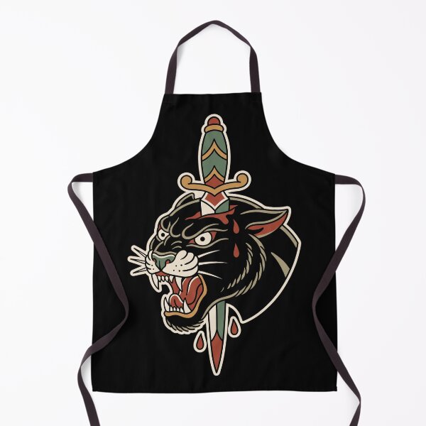Item preview, Panther Head Dagger Traditional Tattoo designed and sold by The Mellonaire.
