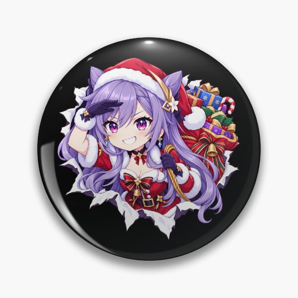 Aperçu de l'œuvre Cadeau de Noël en papier déchiré Keqing Genshin Impact créée et vendue par SolenneAzur.