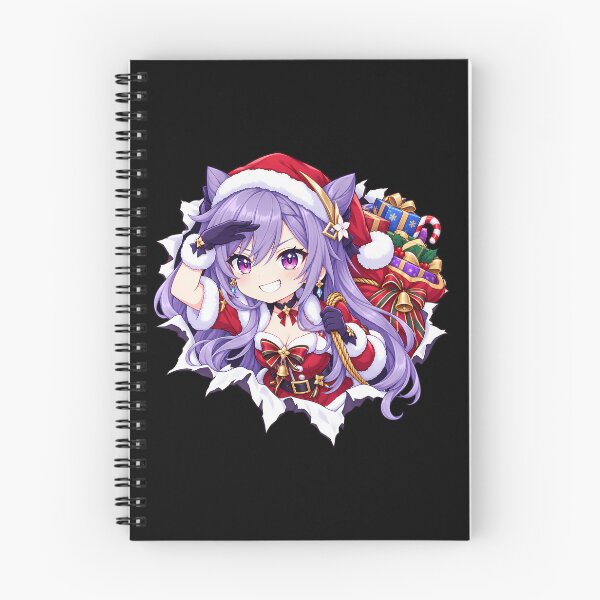Item preview, Keqing Genshin Impact Christmas Torn Paper Gift designed and sold by SolenneAzur.
