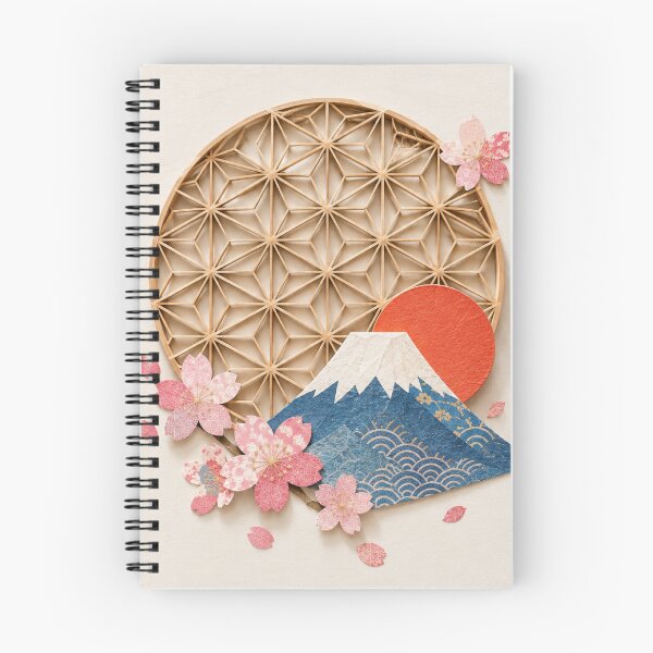 Item preview, Japanese Kumiko Mount Fuji & Cherry Blossom – Traditional Japan Aesthetic Art designed and sold by アミヤジャ.