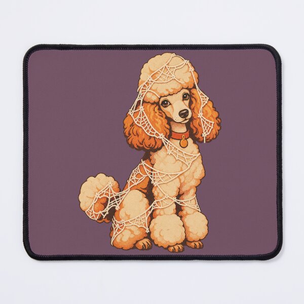 Item preview, Retro 1970s Lace Cobweb Poodle Art – Groovy Vintage Halloween Print designed and sold by MagicMakerPh.