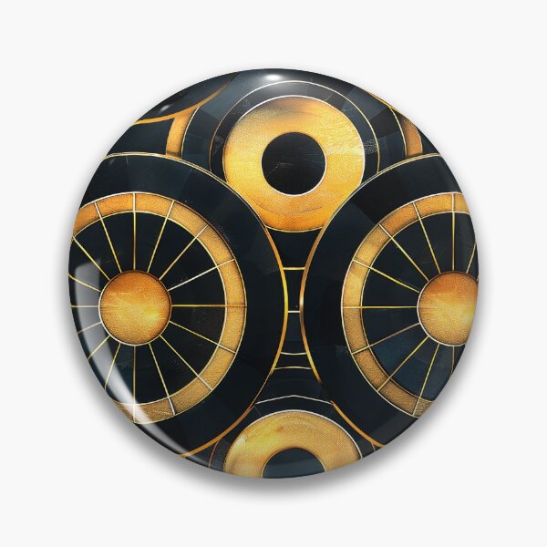 Item preview, Vintage Luxury Golden And Black Geometric Circles Pattern designed and sold by DEC02.