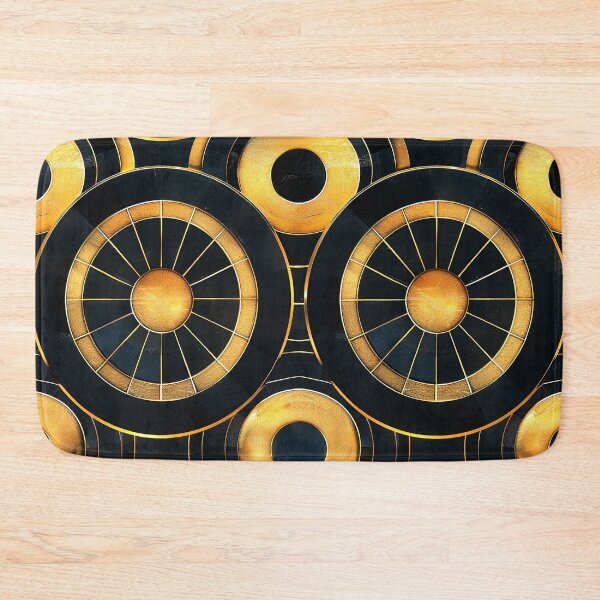 Item preview, Vintage Luxury Golden And Black Geometric Circles Pattern designed and sold by DEC02.