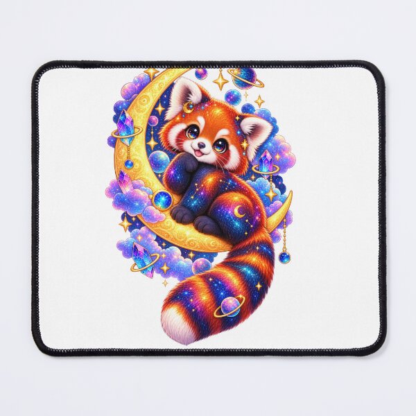 Item preview, Cosmic Red Panda Crescent Moon designed and sold by jgvisualarts.