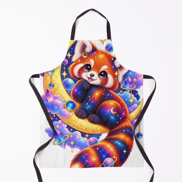 Item preview, Cosmic Red Panda Crescent Moon designed and sold by jgvisualarts.