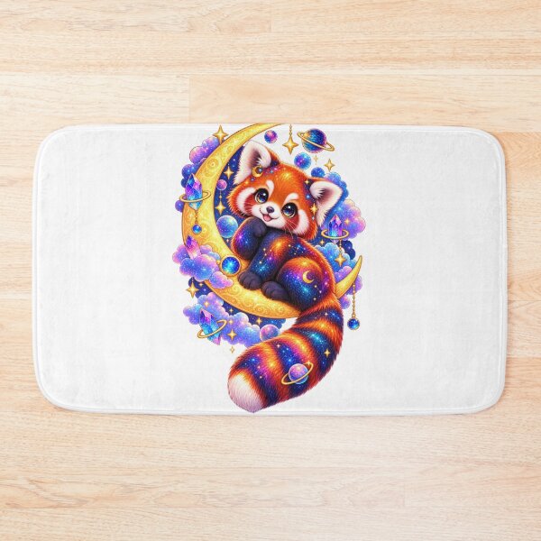 Item preview, Cosmic Red Panda Crescent Moon designed and sold by jgvisualarts.