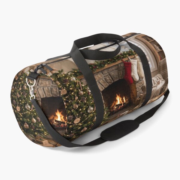 Item preview, Cozy Rustic Christmas Living Room Fireplace Scene designed and sold by Solomon-Ent-144.