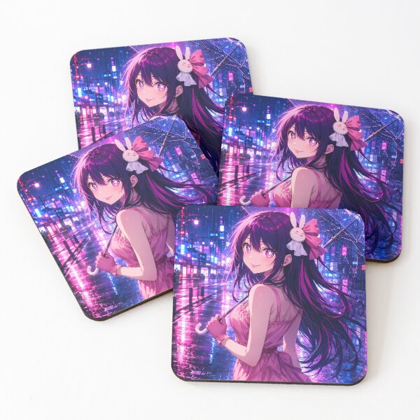 Item preview, Ai Hoshino Oshi no Ko Neon Rainy Night designed and sold by SolenneAzur.