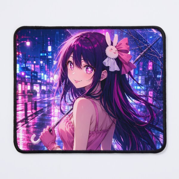 Item preview, Ai Hoshino Oshi no Ko Neon Rainy Night designed and sold by SolenneAzur.