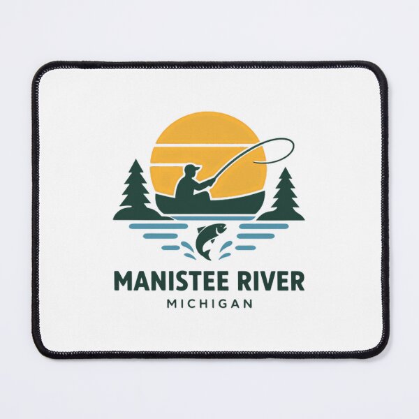 Item preview, Manistee River Michigan Fishing Angler Outdoors designed and sold by Star3NowForMe.