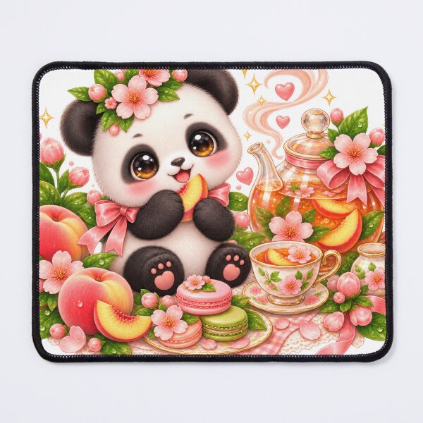 Item preview, Cute Panda Peach Blossom Tea Party designed and sold by jgvisualarts.