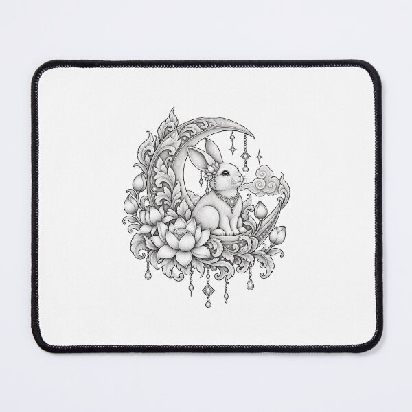 Item preview, Moon Rabbit Sacred Lotus Ornamental Art designed and sold by mamhew2456.