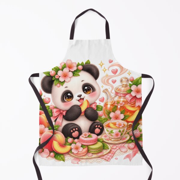 Item preview, Cute Panda Peach Blossom Tea Party designed and sold by jgvisualarts.