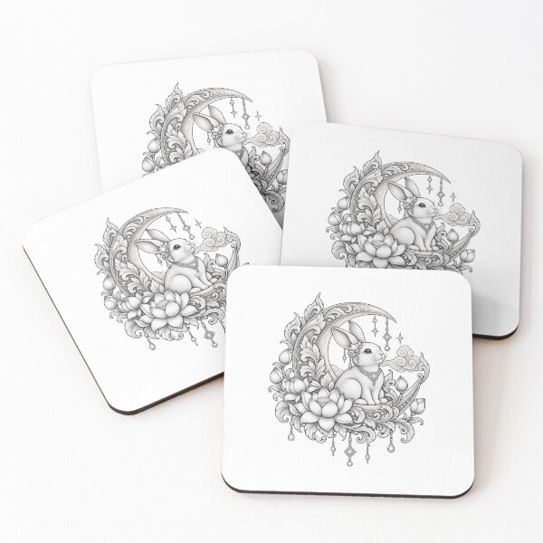 Item preview, Moon Rabbit Sacred Lotus Ornamental Art designed and sold by mamhew2456.