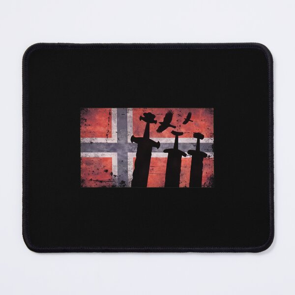 Item preview, Norwegian Flag Swords Birds Grunge Design designed and sold by fussyrhobin.