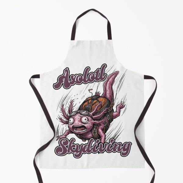 Item preview, Axolotl Skydiving Cartoon – Funny Extreme Adventure Design designed and sold by LOVEARTDESIGN.