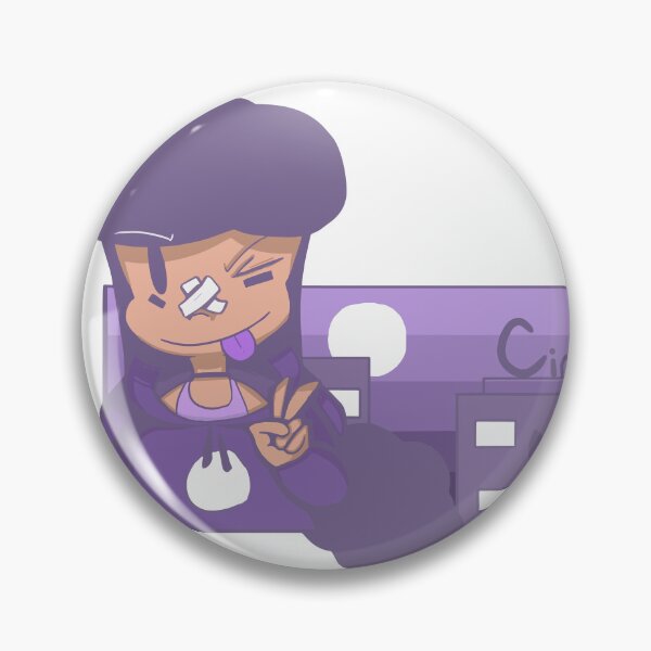 Item preview, Purple Hair Girl Flashing Peace Sign designed and sold by Setaraxia.