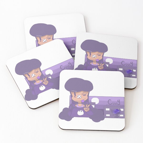 Item preview, Purple Hair Girl Flashing Peace Sign designed and sold by Setaraxia.