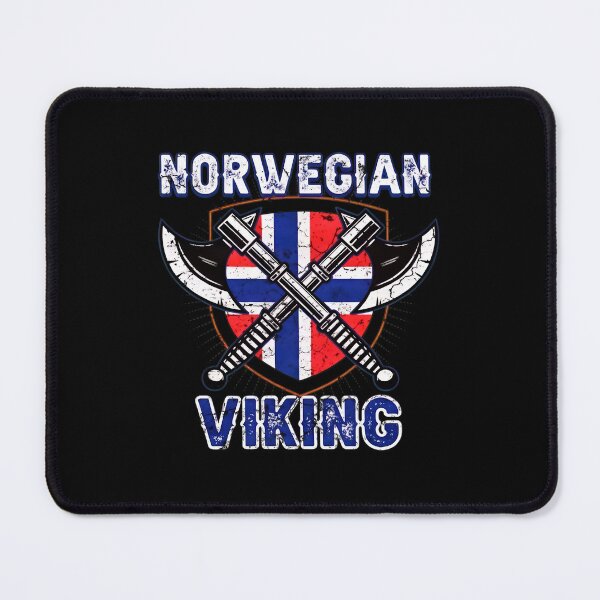 Item preview, Norwegian Viking Axe Flag Heritage Warrior Art designed and sold by raidscdabne.