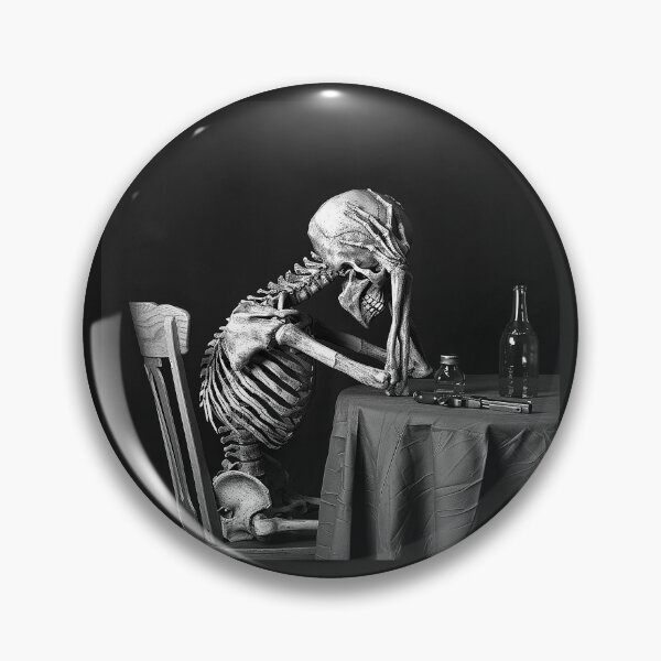 Item preview, Gothic Skeleton Despair Dark Macabre Death Still Life designed and sold by inkoutninja.