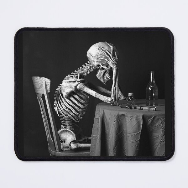 Item preview, Gothic Skeleton Despair Dark Macabre Death Still Life designed and sold by inkoutninja.