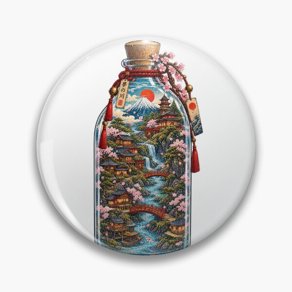 Item preview, The Village in the Bottle | Japanese Ukiyo-e Fantasy designed and sold by Substance_life.