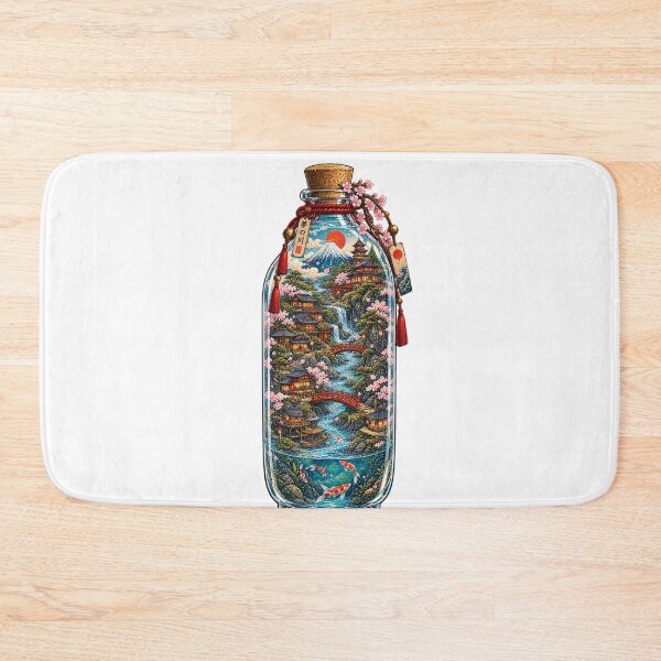 Item preview, The Village in the Bottle | Japanese Ukiyo-e Fantasy designed and sold by Substance_life.