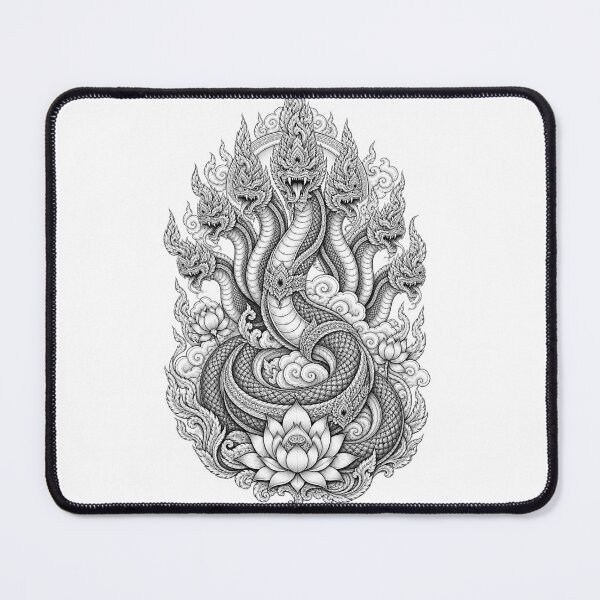 Item preview, Seven Headed Thai Naga Sacred Lotus designed and sold by mamhew2456.