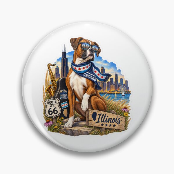Item preview, Illinois Chicago Blues Dog designed and sold by Whimspired By Paxx.