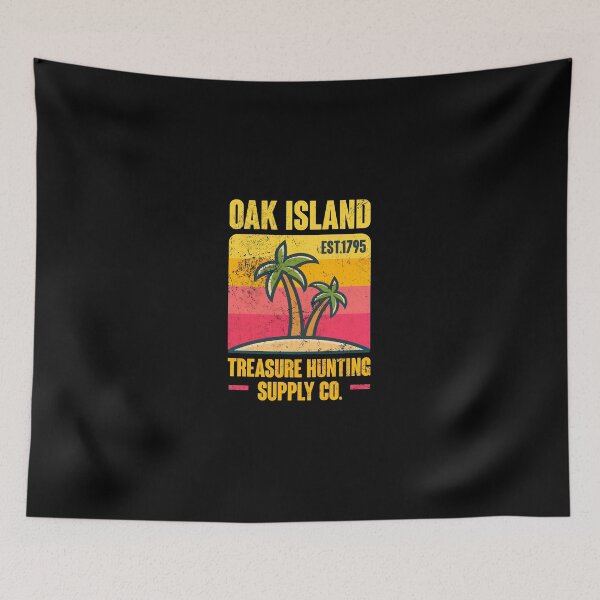 Item preview, Oak Island Treasure Hunting Supply Co. Retro Palm Tree Sunset designed and sold by raidscdabne.