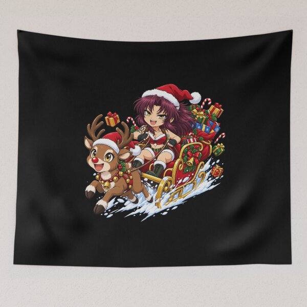 Item preview, Revy Black Lagoon Christmas Reindeer Sleigh Ride designed and sold by SolenneAzur.
