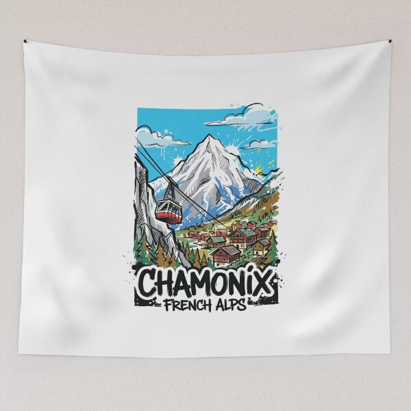 Item preview, Chamonix Mont Blanc French Alps Travel Art designed and sold by Merch by Das Design Studio.