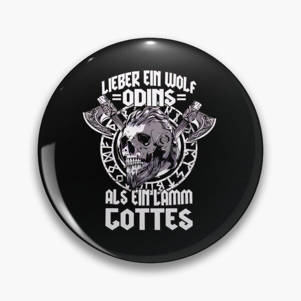 Item preview, Odin Viking Skull Norse Runes Axes German Quote designed and sold by veaterkothe.