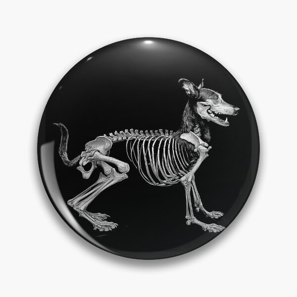 Item preview, Gothic Dog Skeleton Anatomy Macabre Canine Dark Art designed and sold by inkoutninja.
