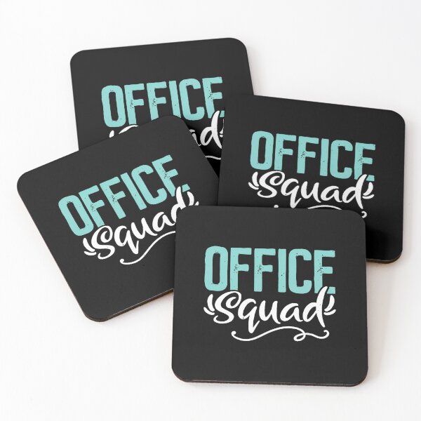 Item preview, Office Squad Aqua & White Script Design designed and sold by fussyrhobin.