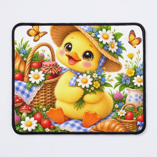 Item preview, Cottagecore Duckling’s Daisy Picnic designed and sold by jgvisualarts.