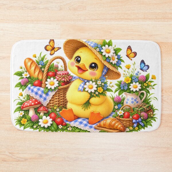 Item preview, Cottagecore Duckling’s Daisy Picnic designed and sold by jgvisualarts.