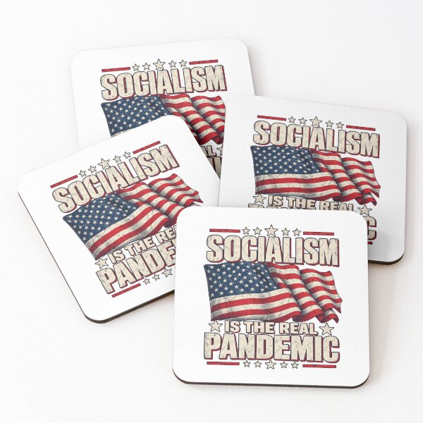 Item preview, Socialism Is The Real Pandemic Anti Socialist American Flag designed and sold by ZaDonShop.