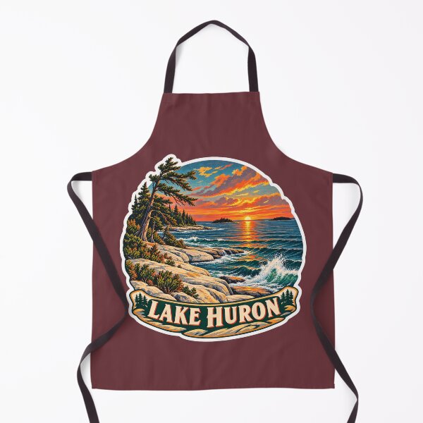 Item preview, Lake Huron Vintage Canadian Great Lakes Scenic Prints designed and sold by PinUpPizzazz.