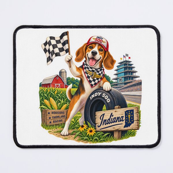 Item preview, Indiana Racing Spirit Dog designed and sold by Whimspired By Paxx.