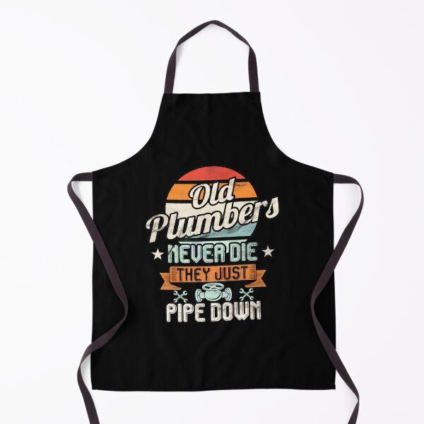 Item preview, Old Plumbers Never Die Pipe Down Retro Sunset designed and sold by fussyrhobin.