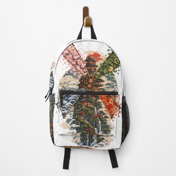 Item preview, The Mill of the Four Seasons – Japanese Ukiyo-e Fantasy Art designed and sold by Substance_life.