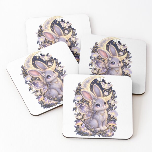 Item preview, Moonlit Moth Bunny’s Enchanted Garden designed and sold by jgvisualarts.