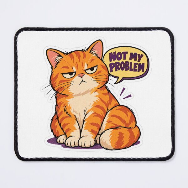 Item preview, Grumpy Orange Cat Not My Problem designed and sold by CanArtVision.