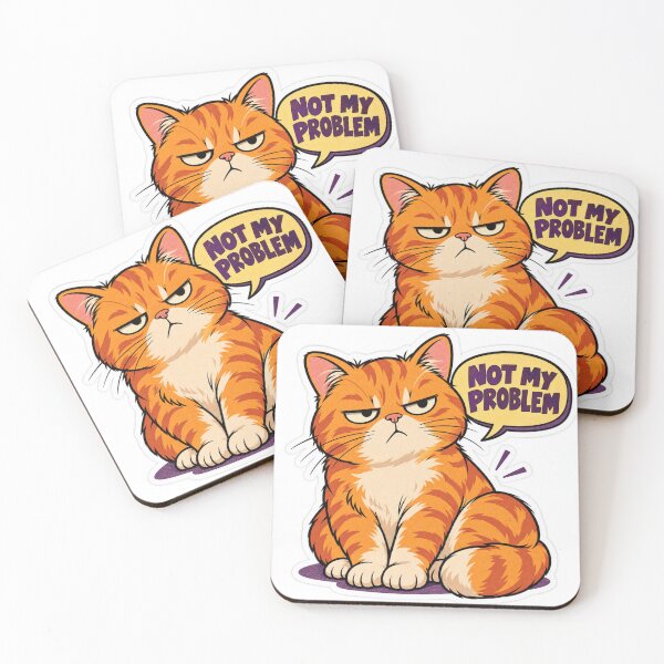 Item preview, Grumpy Orange Cat Not My Problem designed and sold by CanArtVision.
