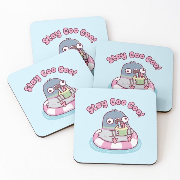Item preview, Funny Pigeon Chilling On Pool Float Stay Coo Coo Bird Pun designed and sold by rustydoodle.