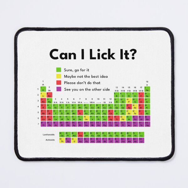 Item preview, Can I Lick It? Chemistry Chart designed and sold by teeperfect.